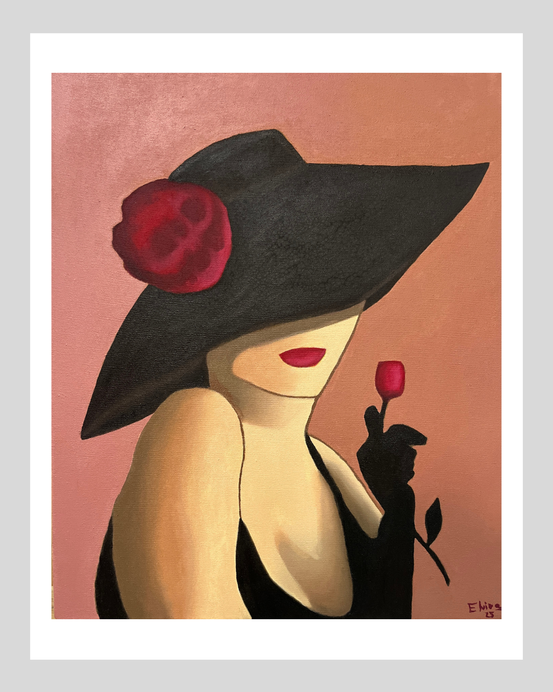 Elvira Alcaraz — Una mujer con sombrero